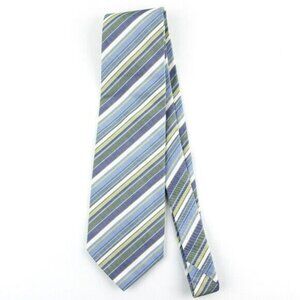 Banana Republic Mens Striped Tie Blue/Green/Yellow